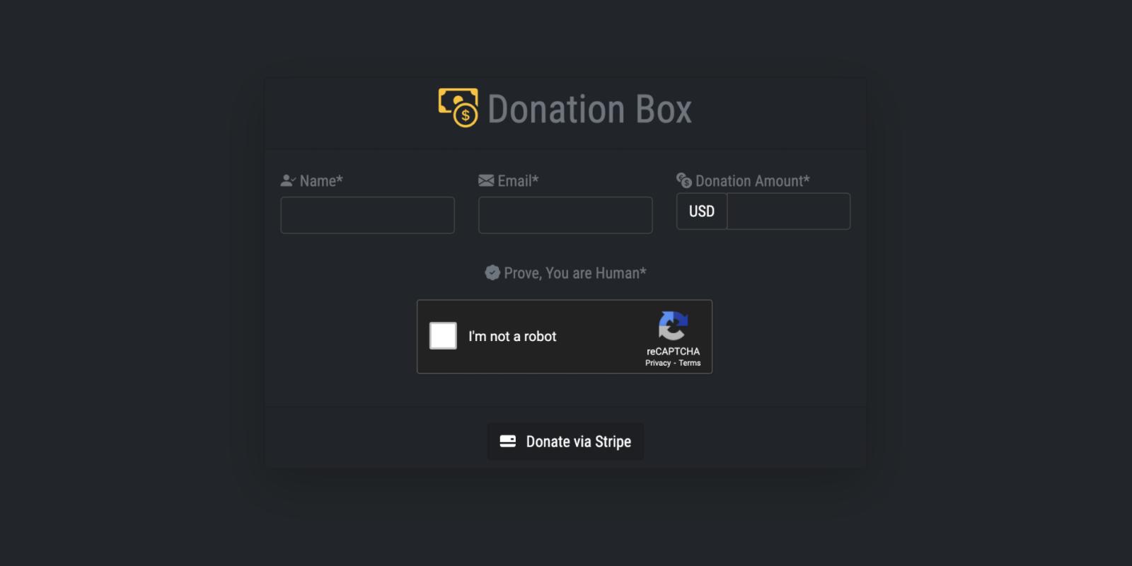 Stripe Donation